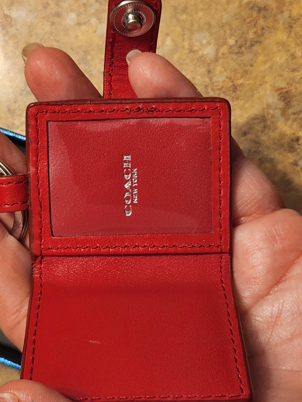 Coach Red Leather Keychain - Picture 6 of 11